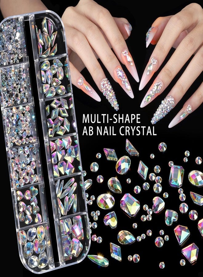 تينيتور مجموعة تينيتور من 4 علب من زينة الأظافر والأحجار الكريمة، طقم أحجار الراين للأظافر مع فرش تزيين الأظافر وحامل للأظافر، أدوات تصميم الأظافر مع 15 قطعة من ملصقات الأظافر، لآلئ ذهبية لتزيين أظافر النساء - Image 4